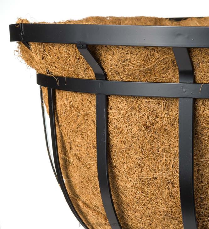 hoov & aed 820L914 jalaga metallist korv-istutusmasin kookosvoodriga Plow & Hearth