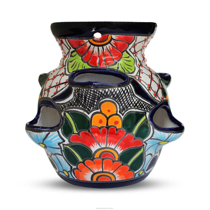 hoov & aed 820L936 suur taevasinine talavera maasikapott Plow & Hearth