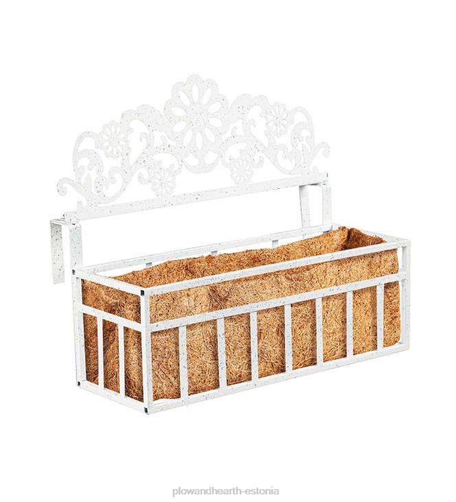 hoov & aed 820L938 hädas valge lilleline reelingu istutusmasin Plow & Hearth