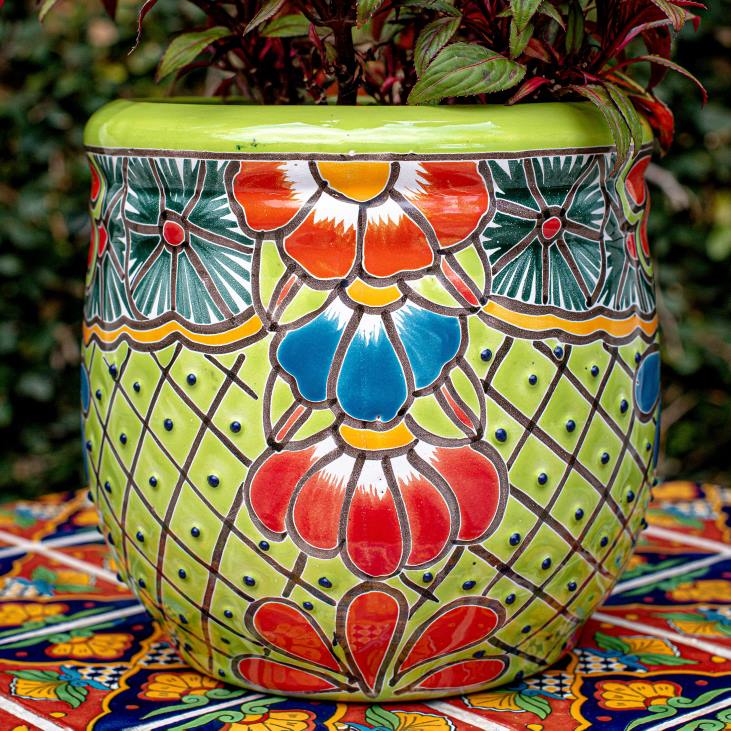 hoov & aed 820L955 keskmine roheline talavera istutaja Plow & Hearth