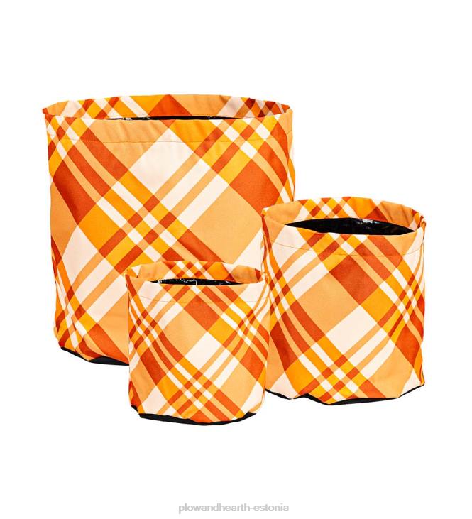 hoov & aed 820L961 mustrilisest kangast istutusmasinad, komplektis 3 - pleed Plow & Hearth