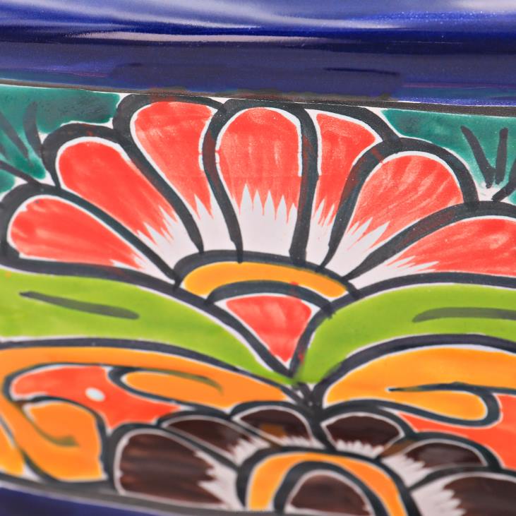 hoov & aed 820L972 valge ja tumepunane talavera ääreistutaja Plow & Hearth