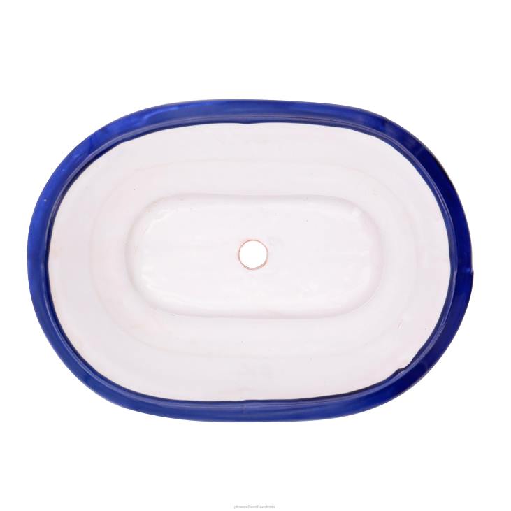 hoov & aed 820L972 valge ja tumepunane talavera ääreistutaja Plow & Hearth