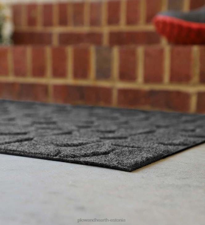 hoov & aed 820L1038 vesihog liivakell sise-/väljas ääristeta uksematt, 2' x 3' - süsi Plow & Hearth