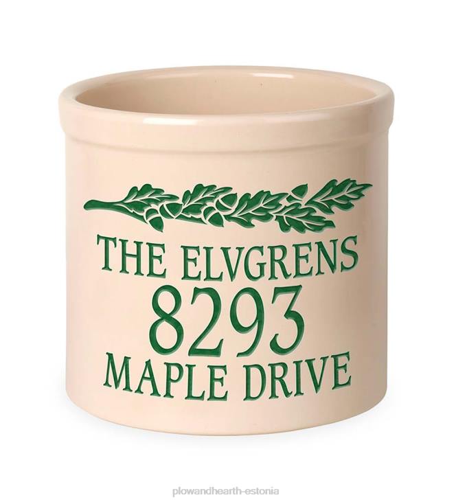 hoov & aed 820L710 tammetõru isikupärastatud aadressikruus nime ja majanumbriga - punane Plow & Hearth