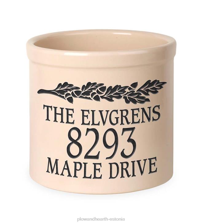 hoov & aed 820L710 tammetõru isikupärastatud aadressikruus nime ja majanumbriga - punane Plow & Hearth