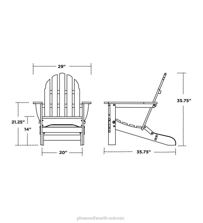 hoov & aed 820L677 polü-puidust adirondacki mööbel Plow & Hearth