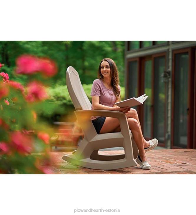 hoov & aed 820L678 iga ilmaga keskkonnasõbralik Rockaway kiiktool - taupe pruun Plow & Hearth