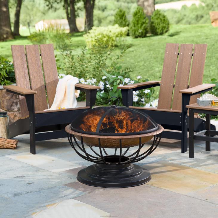 hoov & aed 820L683 mai jõe väliistmed 3-osaline komplekt - rannahall/valge Plow & Hearth