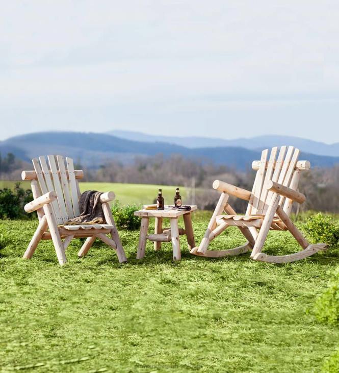 hoov & aed 820L684 USA-s valmistatud põhjamaisest valgest seederpalgist õuemööbel Plow & Hearth