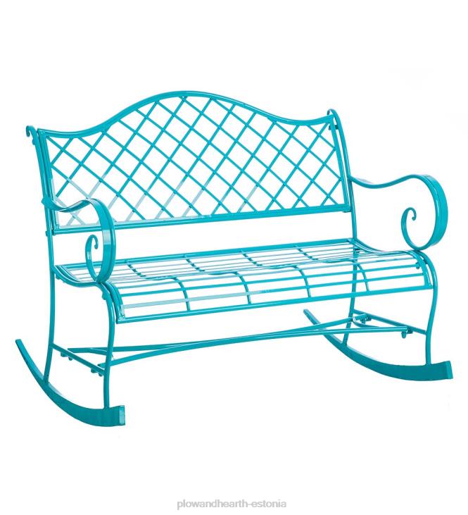 hoov & aed 820L685 pulbervärvitud sise/väljas türkiissinine metallist jalas - türkiissinine Plow & Hearth