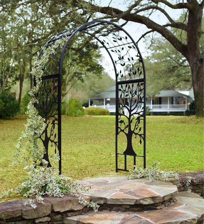 hoov & aed 820L652 metallist kaarekujuline elupuu kujundusega aialehtla Plow & Hearth