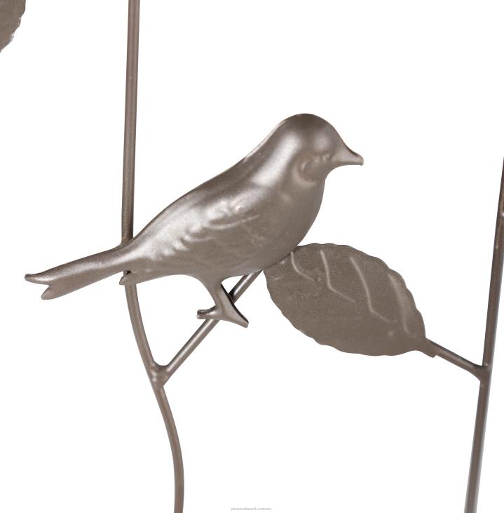 hoov & aed 820L653 metallist kaarekujulised linnud ja lehed aialehtla koos väravaga Plow & Hearth