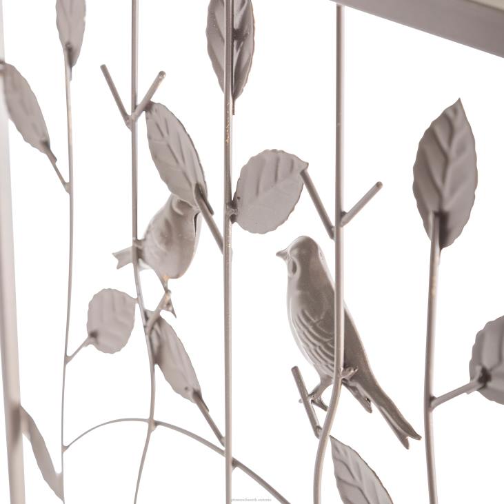 hoov & aed 820L653 metallist kaarekujulised linnud ja lehed aialehtla koos väravaga Plow & Hearth