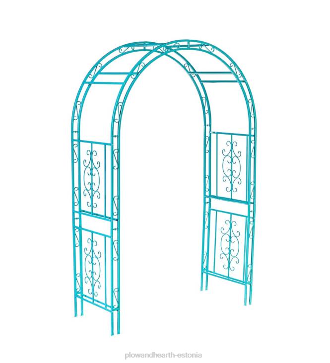 hoov & aed 820L660 värviline montebello scrollwork metallist aialehtla - ranniku sinine Plow & Hearth