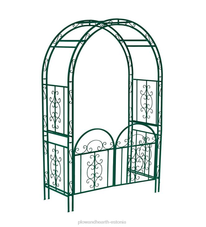 hoov & aed 820L663 värviline montebello scrollwork metallist aialehtla väravaga - roheline Plow & Hearth