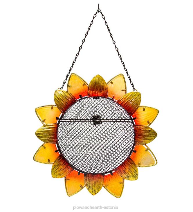 hoov & aed 820L742 klaasist ja metallist päevalillelindude söögimaja Plow & Hearth