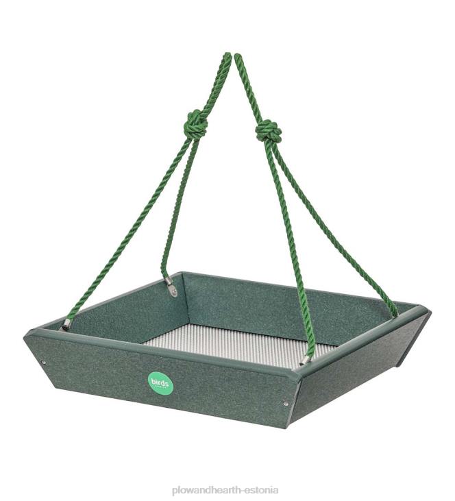 hoov & aed 820L757 värviline taaskasutatud polü-saematerjalist rippkandikuga linnusöötja - sinine Plow & Hearth