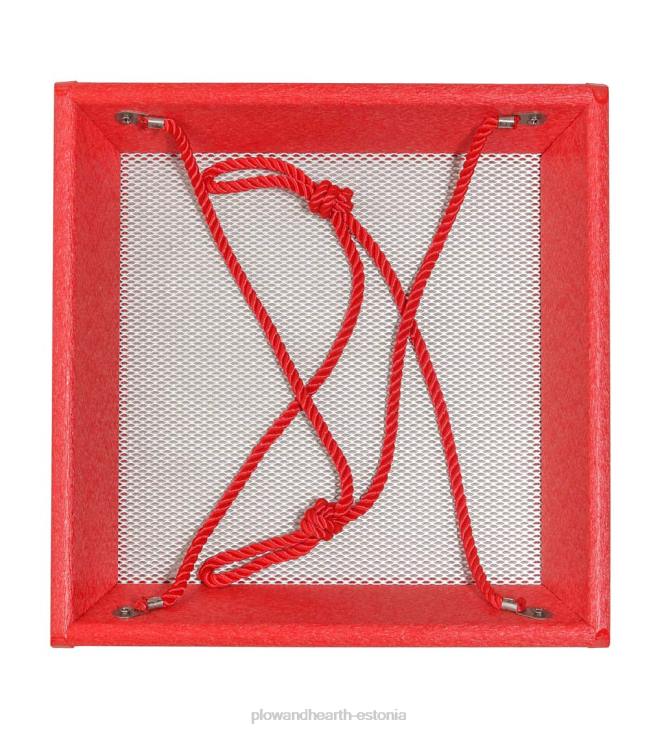 hoov & aed 820L757 värviline taaskasutatud polü-saematerjalist rippkandikuga linnusöötja - sinine Plow & Hearth