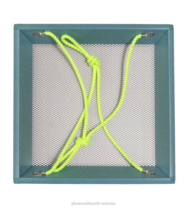 hoov & aed 820L757 värviline taaskasutatud polü-saematerjalist rippkandikuga linnusöötja - sinine Plow & Hearth