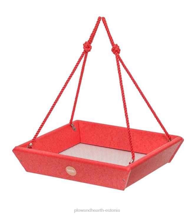 hoov & aed 820L757 värviline taaskasutatud polü-saematerjalist rippkandikuga linnusöötja - sinine Plow & Hearth