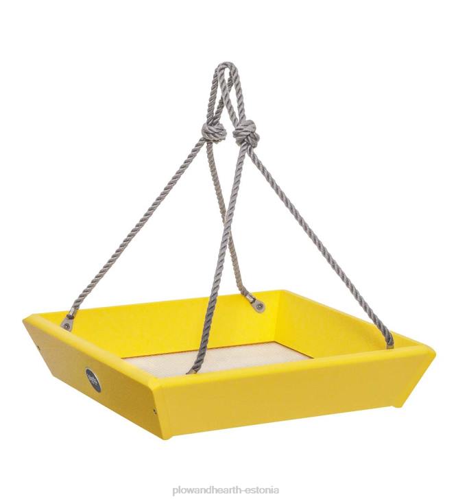 hoov & aed 820L757 värviline taaskasutatud polü-saematerjalist rippkandikuga linnusöötja - sinine Plow & Hearth