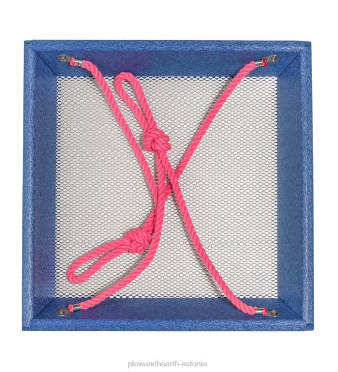 hoov & aed 820L757 värviline taaskasutatud polü-saematerjalist rippkandikuga linnusöötja - sinine Plow & Hearth