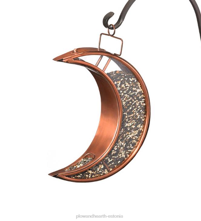 hoov & aed 820L763 vasest ja pleksiklaasist poolkuu rippuv linnutoitja - vask Plow & Hearth