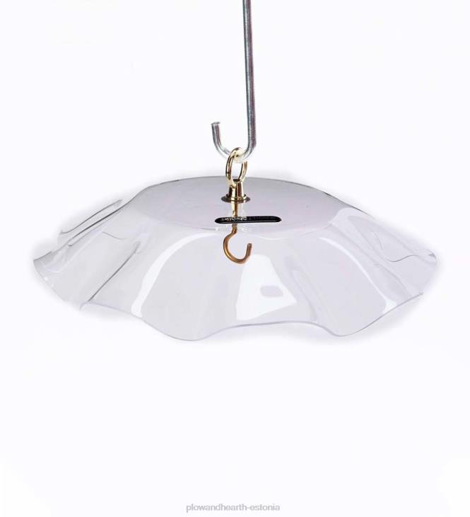 hoov & aed 820L771 läbipaistvast akrüülist rippuv ilmakaitse vihmavari lindude toitja jaoks Plow & Hearth