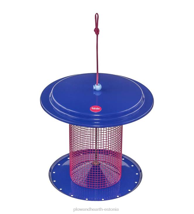 hoov & aed 820L777 suur metallist päevalilleseemne lindude toitja - sinine Plow & Hearth