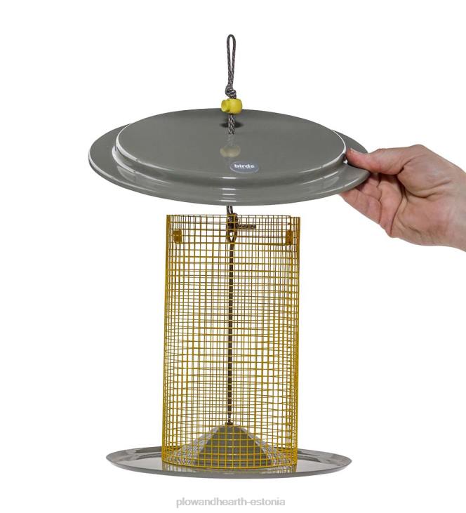 hoov & aed 820L777 suur metallist päevalilleseemne lindude toitja - sinine Plow & Hearth