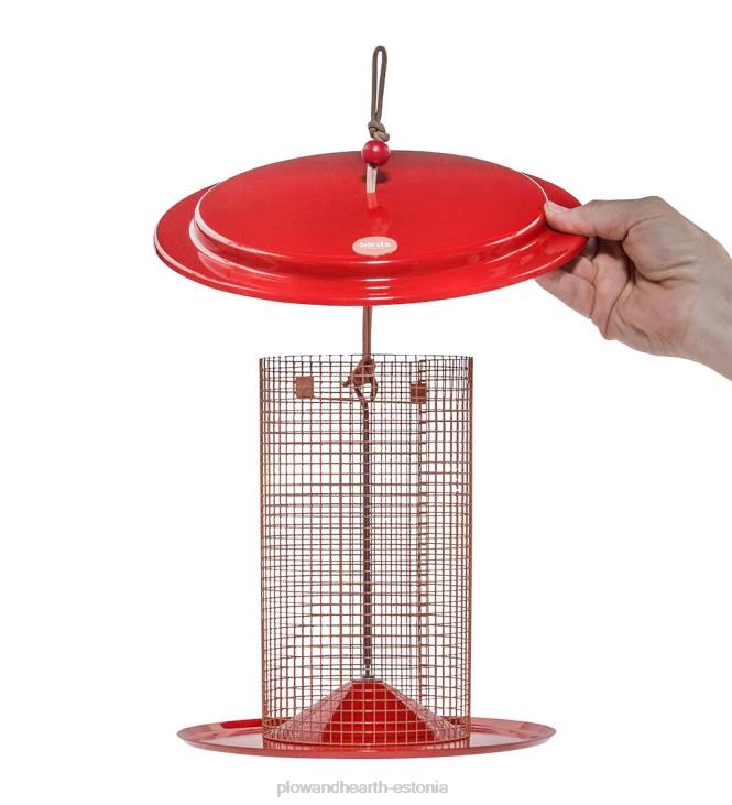 hoov & aed 820L777 suur metallist päevalilleseemne lindude toitja - sinine Plow & Hearth