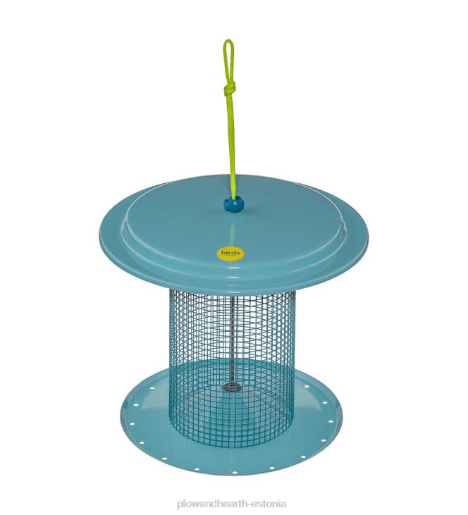 hoov & aed 820L777 suur metallist päevalilleseemne lindude toitja - sinine Plow & Hearth