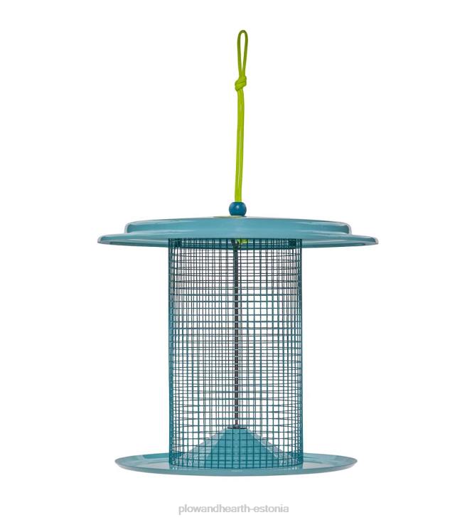 hoov & aed 820L777 suur metallist päevalilleseemne lindude toitja - sinine Plow & Hearth