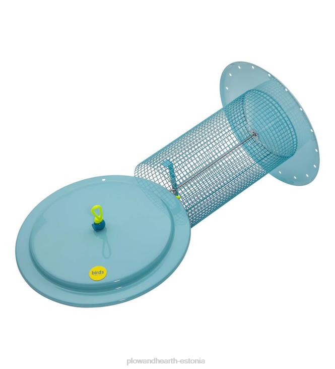 hoov & aed 820L777 suur metallist päevalilleseemne lindude toitja - sinine Plow & Hearth