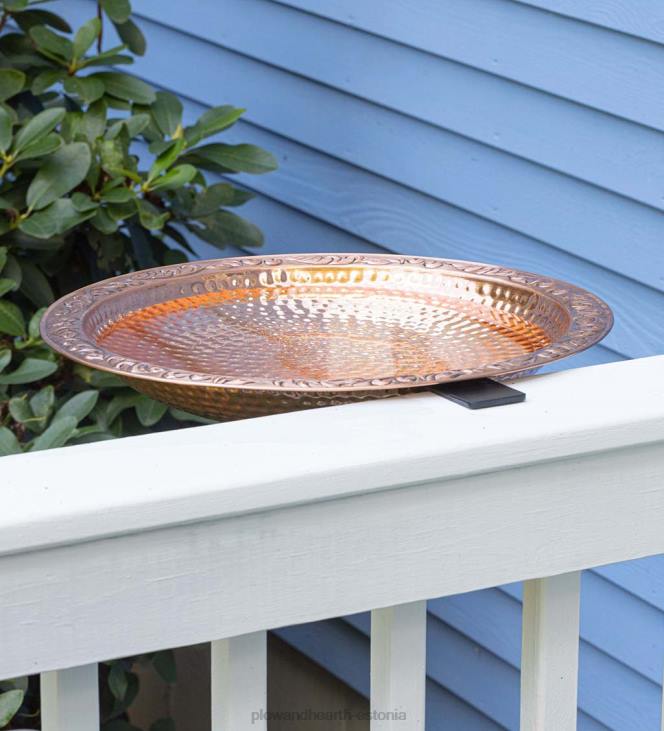 hoov & aed 820L836 suur tekile paigaldatud vasest linnuvann Plow & Hearth