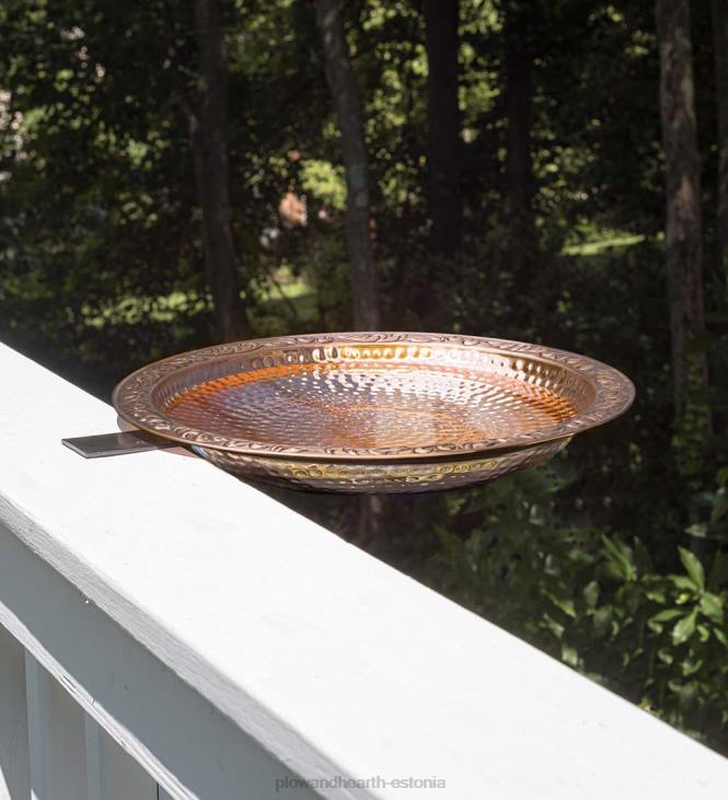 hoov & aed 820L836 suur tekile paigaldatud vasest linnuvann Plow & Hearth