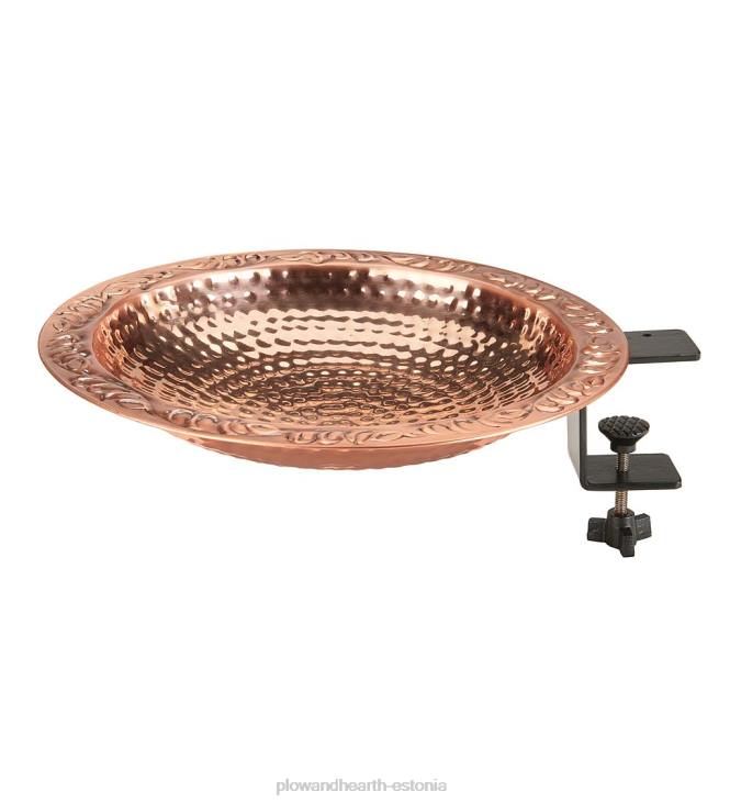 hoov & aed 820L836 suur tekile paigaldatud vasest linnuvann Plow & Hearth