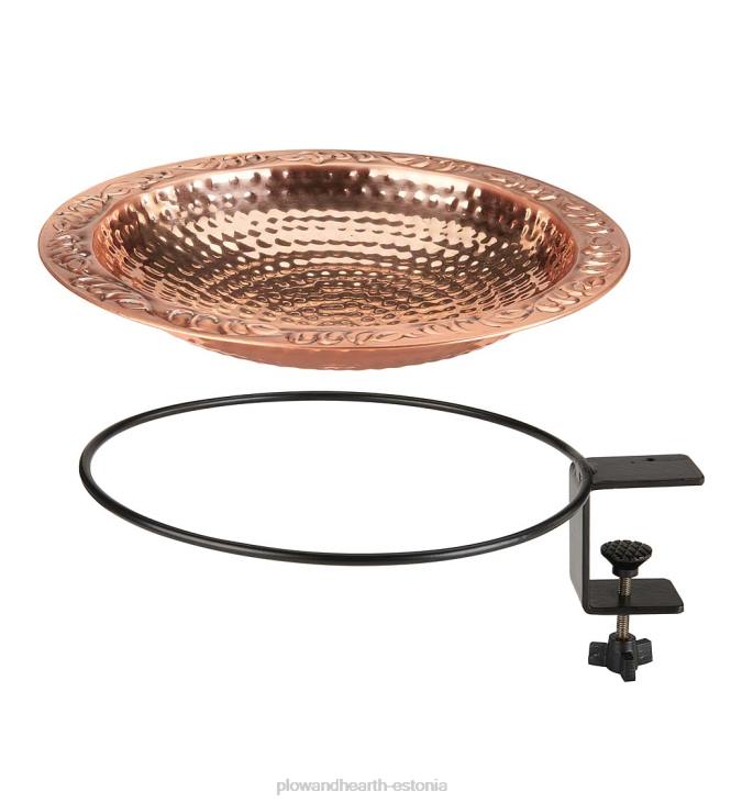 hoov & aed 820L836 suur tekile paigaldatud vasest linnuvann Plow & Hearth