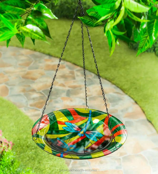 hoov & aed 820L855 rippuvad klaasist kiilid linnuvann Plow & Hearth