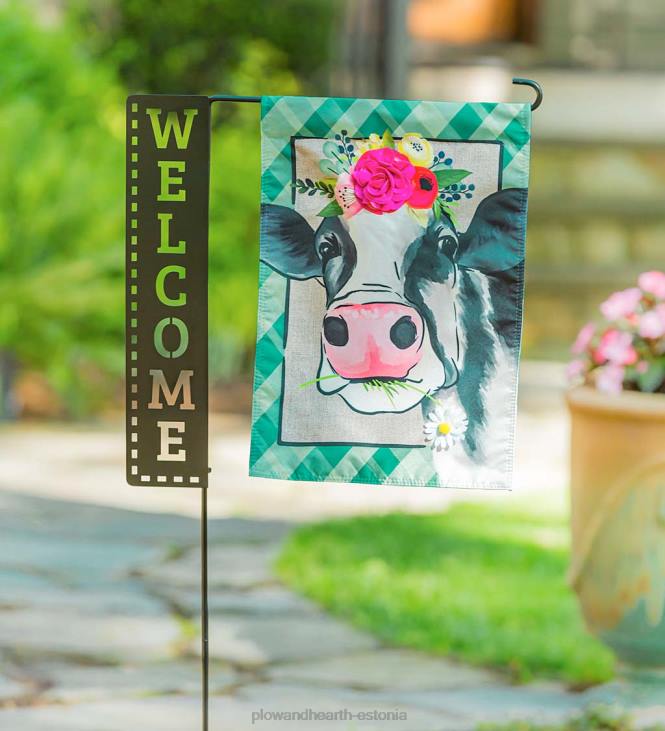 hoov & aed 820L191 laseriga lõigatud tervitusmärk aia lipualus Plow & Hearth