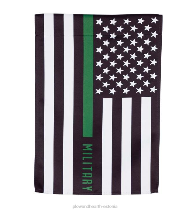 hoov & aed 820L267 sõjaväe õhukese rohelise joonega aia seemisnahast lipp Plow & Hearth
