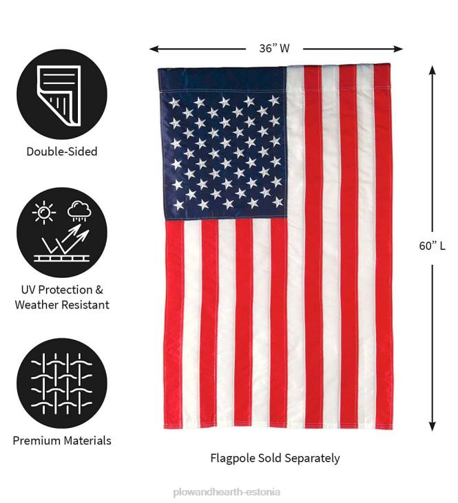 hoov & aed 820L298 suur ameerika lipu majalipp Plow & Hearth