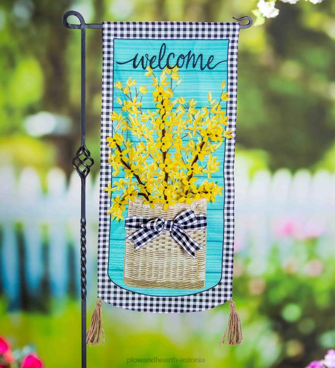 hoov & aed 820L557 Forsüütia ostukorvi tervitusbänner Plow & Hearth