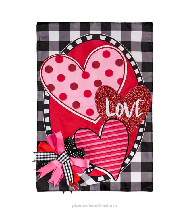 hoov & aed 820L566 südamed ja armastus aplikatsiooniga aialipp Plow & Hearth