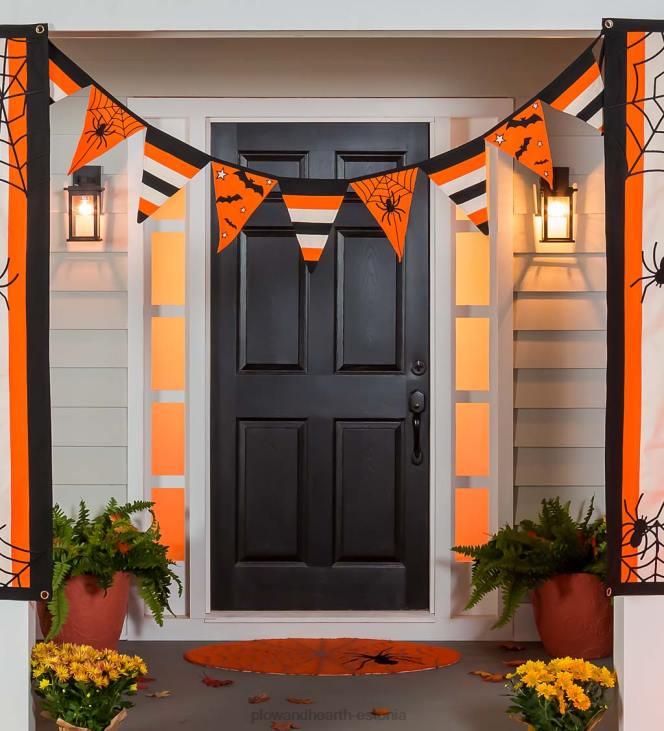 hoov & aed 820L545 Halloweeni ämblikuvõrk puuvillane vimpel Plow & Hearth