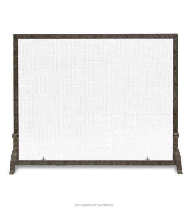 kamin 820L2888 lahe haru reljeefne ühepaneeliline kaminaekraan - pronks Plow & Hearth