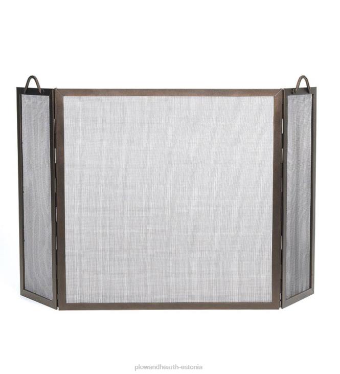 kamin 820L2902 sepistatud keerdnöör kokkupandav kaminaekraan - pronks Plow & Hearth