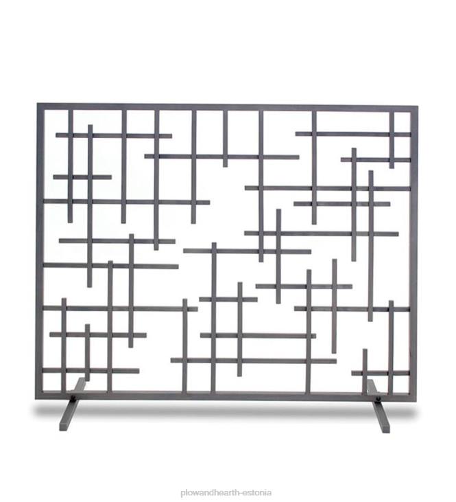 kamin 820L2907 kaasaegne ühe paneeliga suvine dekoratiivne kaminaekraan - naturaalne raud Plow & Hearth