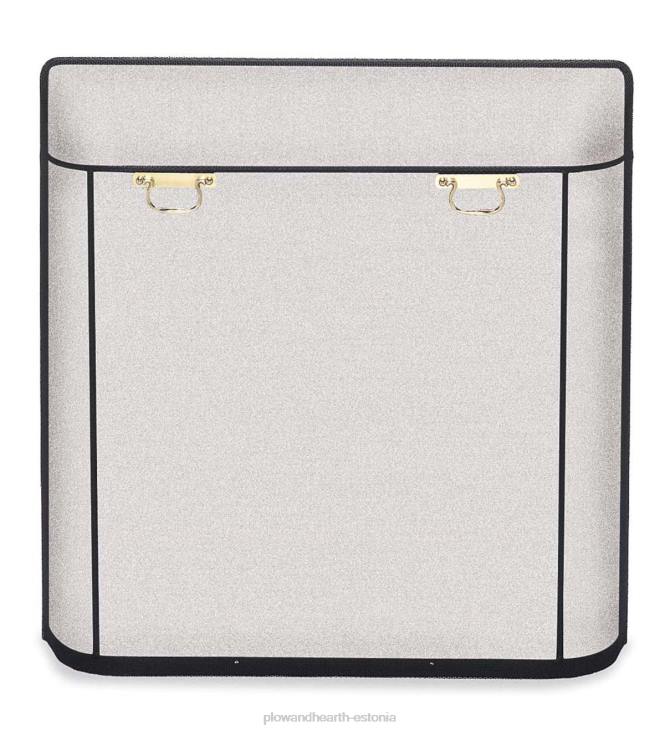 kamin 820L2914 väike kohandatud kaminaekraan, messingist käepidemetega must sädemekaitse - 1000 kuni 1500 ruuttolli - must Plow & Hearth